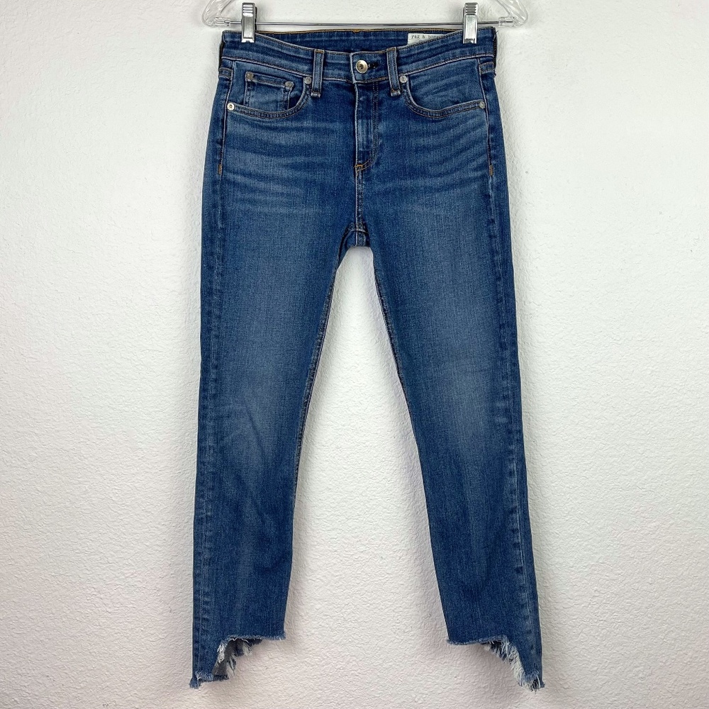 Rag & bone Cate Mid-Rise Ankle Skinny Blue Jeans 26